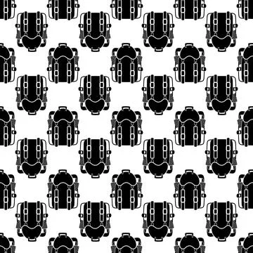 Tourist backpack pattern seamless vector イラスト素材