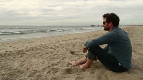 Tourist on the Beach Stock Footage 22782955