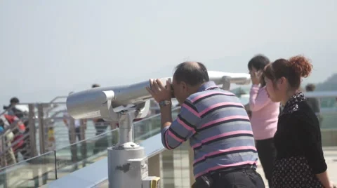 Tourist Binoculars  Stock Footage 1046197