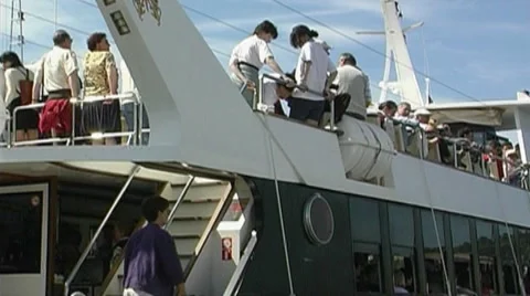 Tourist boat Stock Footage 3677567