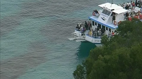 Tourist boat Stock Footage 9929758