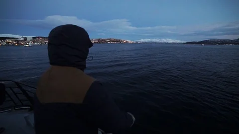 Tourist on boat Stock Footage 89505392