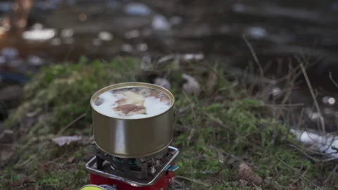 Tourist breakfast. Video stock 152612197