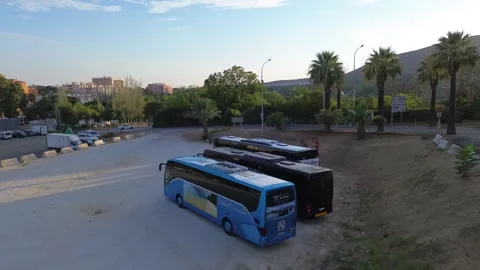 Tourist buses Stock Footage 288094254