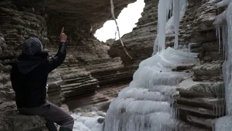Tourist in the canyon Stock Footage 102466890