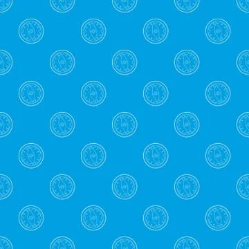 Tourist compass pattern seamless blue Illustrazione stock