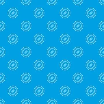 Tourist compass pattern seamless blue Illustrazione stock