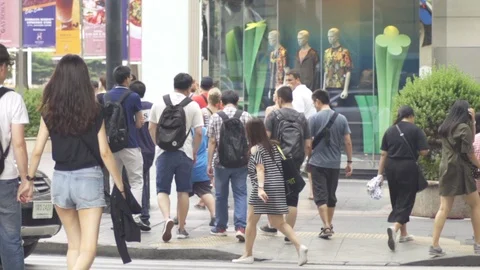 Tourist at Erawan Shrine at Ratchaprasong intersection, 20 May 2018, Bangkok, Stock Footage 90053936