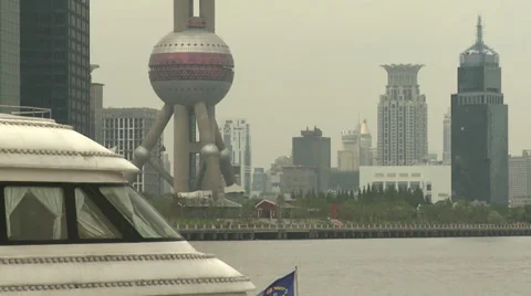 Tourist ferry on river Stock Footage 38176346