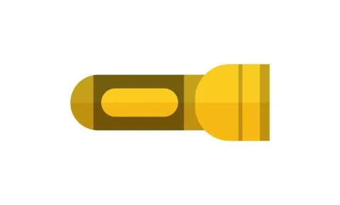 Tourist flashlight icon isolated vector Stock Illustration