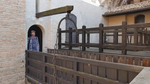 Tourist in Gradara castle Stock Footage 80321455