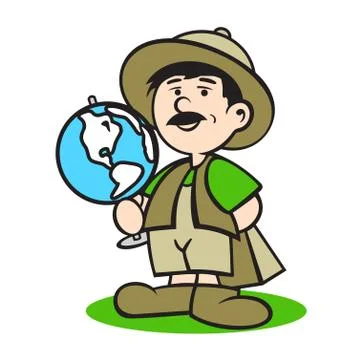 Tourist guide logo Stock Illustration