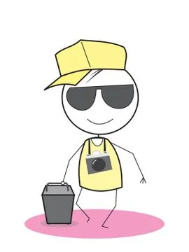 Tourist Illustrazione stock