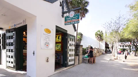 Tourist info booth St Augustine Stock Footage 36548545