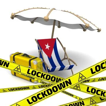 Tourist lockdown of Cuba Illustration
