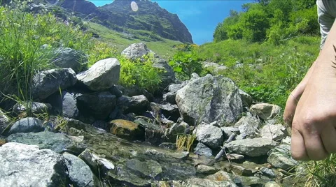 Tourist man with backpack Stock Footage 68350537