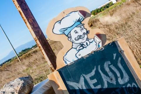 Tourist menu - italian chef Stock Photos
