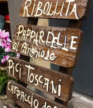 Tourist menu Stock Photos