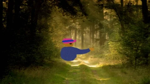 A tourist is in nature. Stock Footage 134930044