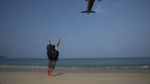 Tourist,  plane Video stock 5298151