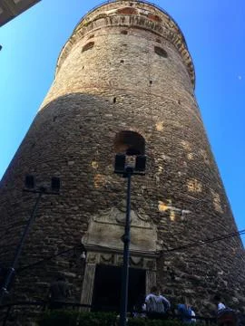 Tourist queue for The Galata Tower Stock Photos