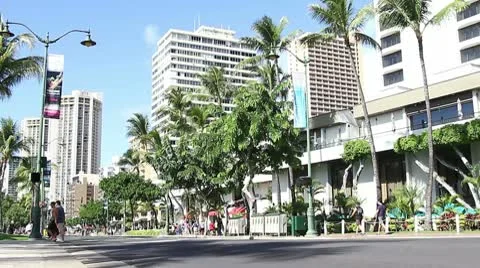 Tourist street Stock Footage 8997906