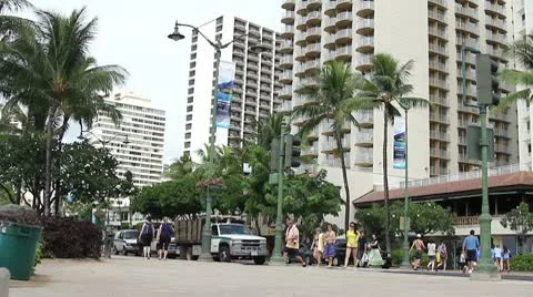Tourist on streets Stock Footage 8997890