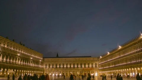 Tourist strolling at St Mark's Square Stock Footage 89973323