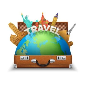 Tourist Suitcase Illustration Stock Illustration