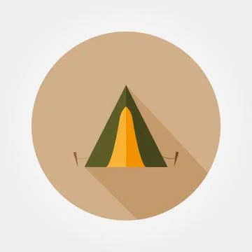 Tourist tent. Icon Stock Illustration