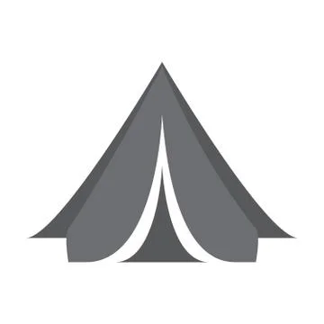 Tourist tent icon. Vector flat illustration. Stock Illustration