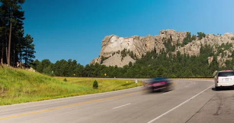Tourist Time-Lapse at Mt. Rushmore Stock Footage 41669732