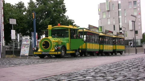 Tourist train in central Cologne Stock Footage 51741266