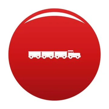 Tourist train icon vector red Illustrazione stock
