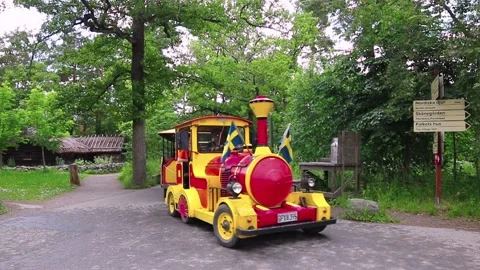 Tourist Train At Skansen Stock Footage 197515424