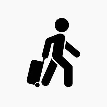 Tourist vector icon. Vector icon illustration isolated on white background Stock Illustration