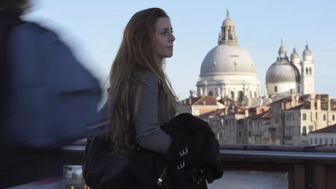 Tourist in Venice Stock Footage 120776304