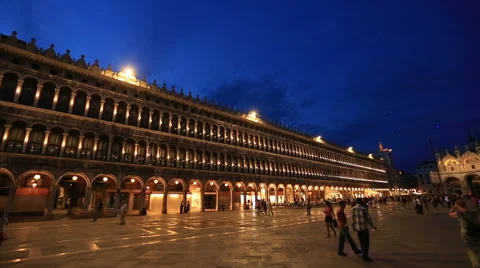 Tourist Visiting St. Mark's Square Stock Footage 53229234