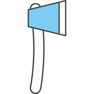 Touristic axe vector icon isolated Illustrazione stock