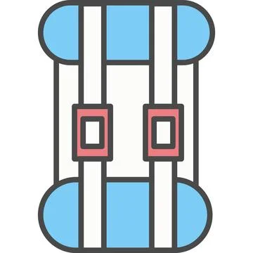 Touristic backpack vector icon isolated Illustrazione stock