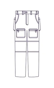 Touristic pants isolated vector icon Stock Illustration