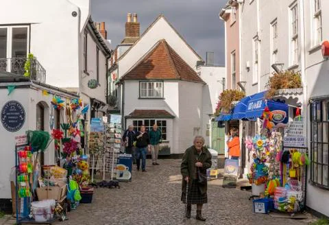 Touristic Shops Lymington Stock Photos