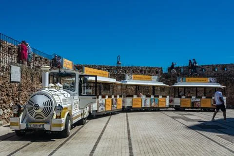 Touristic train in Cannes Stock Photos