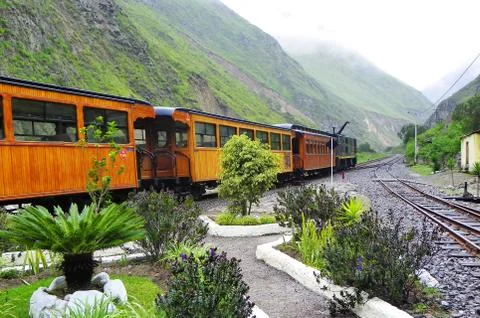 Touristic train on the station called Devil's Nose Stock Photos
