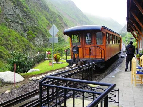 Touristic train at the station Devil Nose, Ecuador Stock Photos
