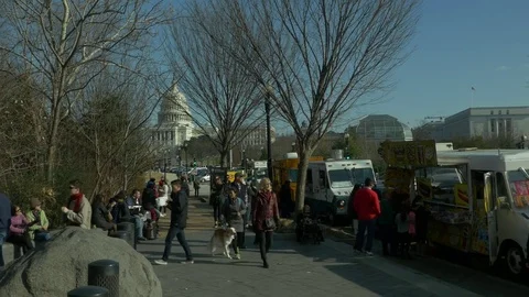 Tourists around US Capitol 스톡 동영상 71150508