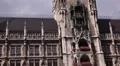 Tourists Attraction Rathaus Glockenspiel Chimes Bells Music Munich New Town Hall HD Footage