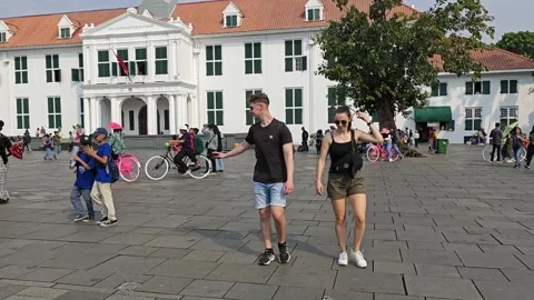 Tourists at Batavia Stock Footage 315141370