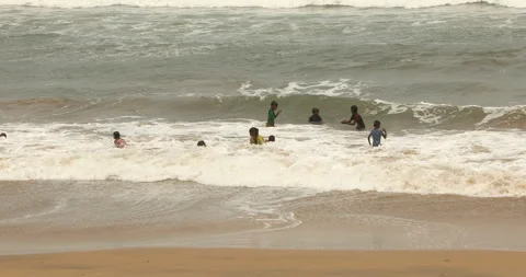 Tourists in Beach India Stock Footage 278593347