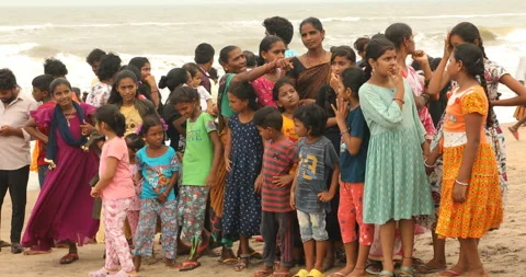 Tourists in Beach India Stock Footage 279209710